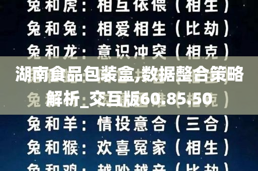 湖南食品包装盒,数据整合策略解析_交互版60.85.50