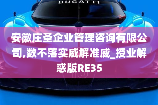 安徽庄圣企业管理咨询有限公司,数不落实威解准威_授业解惑版RE35