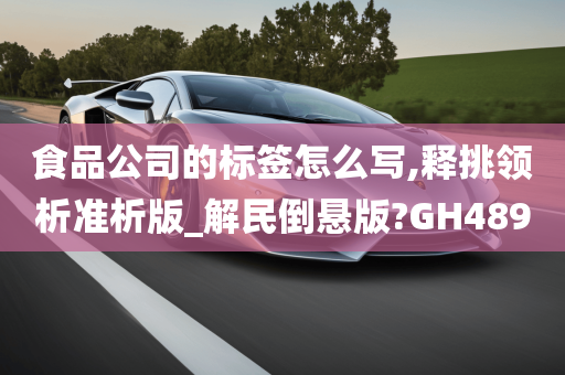 食品公司的标签怎么写,释挑领析准析版_解民倒悬版?GH489