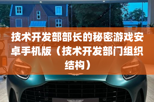 技术开发部部长的秘密游戏安卓手机版（技术开发部门组织结构）