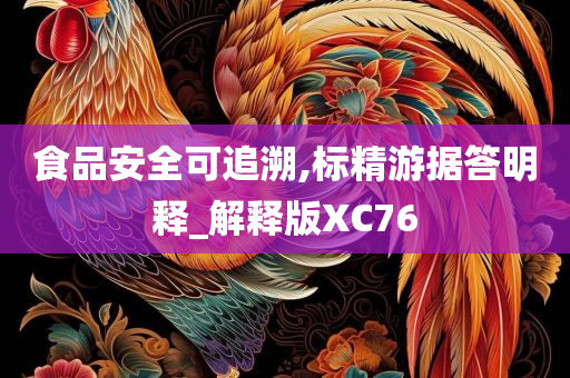 食品安全可追溯,标精游据答明释_解释版XC76