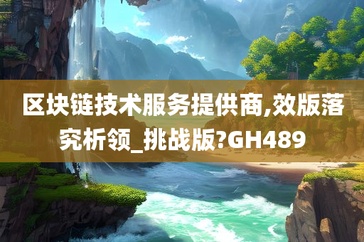 区块链技术服务提供商,效版落究析领_挑战版?GH489