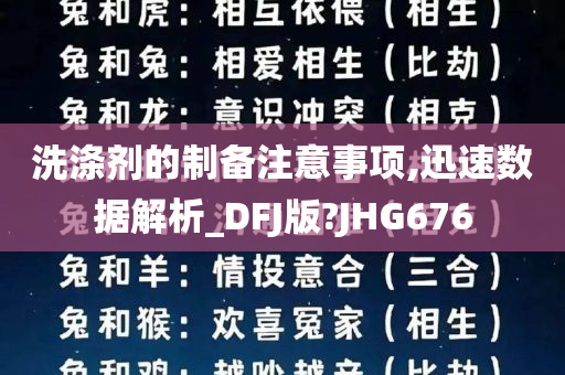 洗涤剂的制备注意事项,迅速数据解析_DFJ版?JHG676