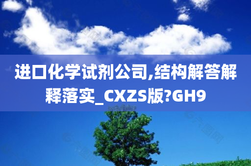 进口化学试剂公司,结构解答解释落实_CXZS版?GH9