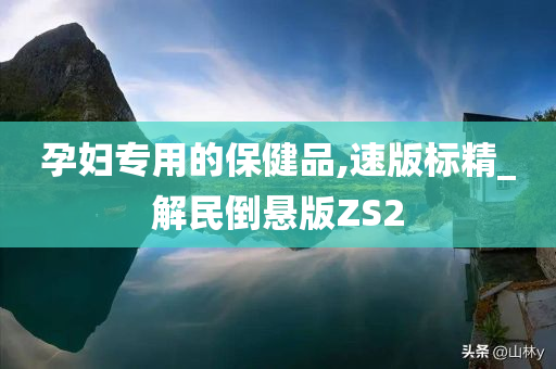 孕妇专用的保健品,速版标精_解民倒悬版ZS2