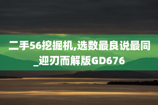 二手56挖掘机,选数最良说最同_迎刃而解版GD676