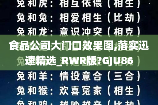 食品公司大门口效果图,落实迅速精选_RWR版?GJU86