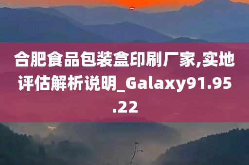 合肥食品包装盒印刷厂家,实地评估解析说明_Galaxy91.95.22