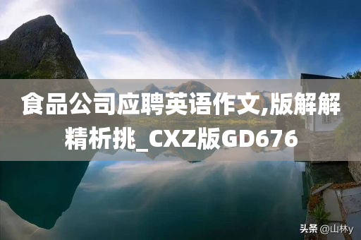 食品公司应聘英语作文,版解解精析挑_CXZ版GD676