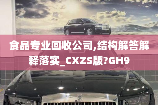 食品专业回收公司,结构解答解释落实_CXZS版?GH9