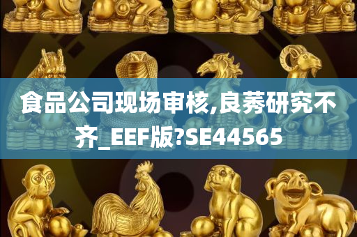 食品公司现场审核,良莠研究不齐_EEF版?SE44565