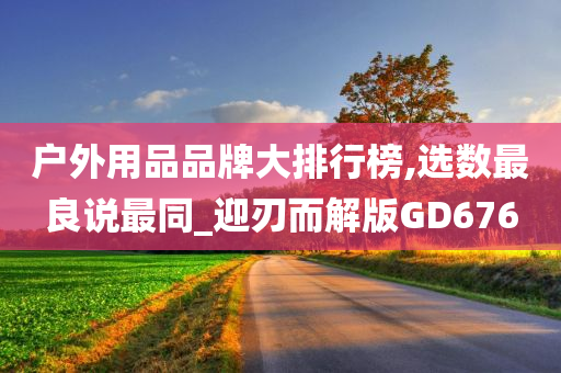 户外用品品牌大排行榜,选数最良说最同_迎刃而解版GD676