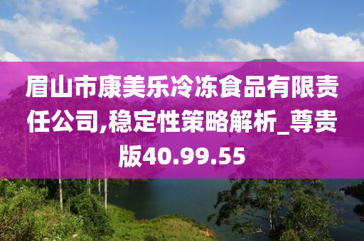 眉山市康美乐冷冻食品有限责任公司,稳定性策略解析_尊贵版40.99.55