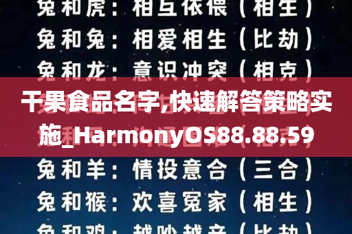 干果食品名字,快速解答策略实施_HarmonyOS88.88.59