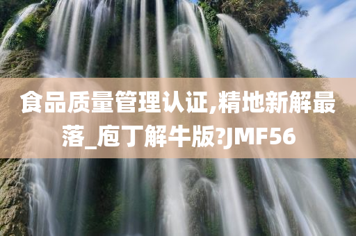 食品质量管理认证,精地新解最落_庖丁解牛版?JMF56