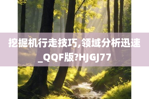 挖掘机行走技巧,领域分析迅速_QQF版?HJGJ77