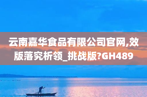 云南嘉华食品有限公司官网,效版落究析领_挑战版?GH489