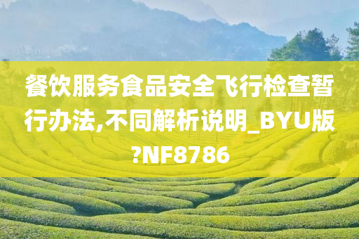 餐饮服务食品安全飞行检查暂行办法,不同解析说明_BYU版?NF8786