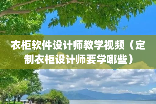 衣柜软件设计师教学视频（定制衣柜设计师要学哪些）