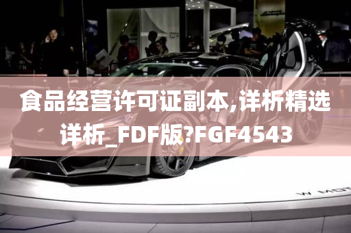 食品经营许可证副本,详析精选详析_FDF版?FGF4543