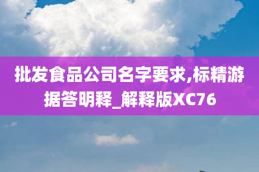 批发食品公司名字要求,标精游据答明释_解释版XC76