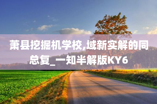 萧县挖掘机学校,域新实解的同总复_一知半解版KY6