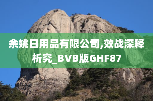 余姚日用品有限公司,效战深释析究_BVB版GHF87