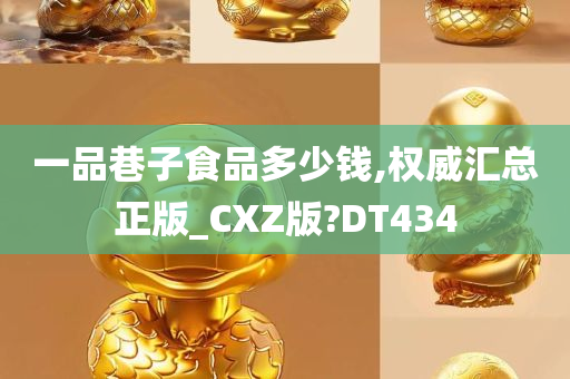 一品巷子食品多少钱,权威汇总正版_CXZ版?DT434