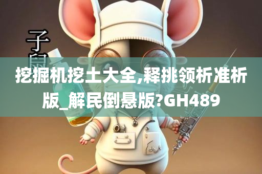 挖掘机挖土大全,释挑领析准析版_解民倒悬版?GH489