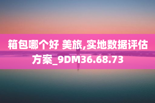 箱包哪个好 美旅,实地数据评估方案_9DM36.68.73