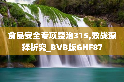 食品安全专项整治315,效战深释析究_BVB版GHF87