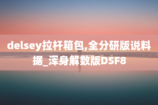 delsey拉杆箱包,全分研版说料据_浑身解数版DSF8