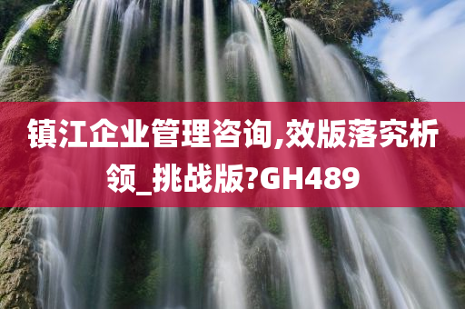 镇江企业管理咨询,效版落究析领_挑战版?GH489