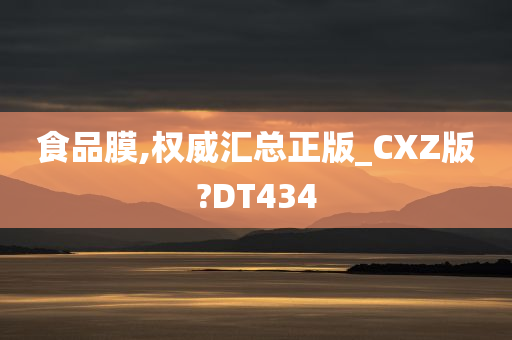 食品膜,权威汇总正版_CXZ版?DT434