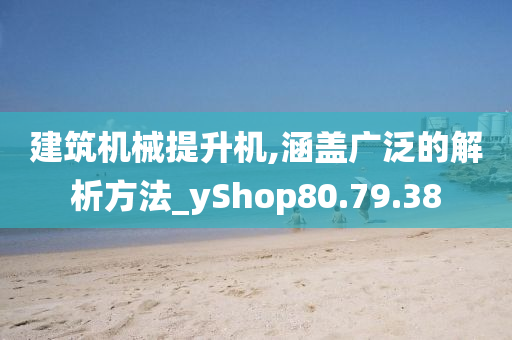 建筑机械提升机,涵盖广泛的解析方法_yShop80.79.38