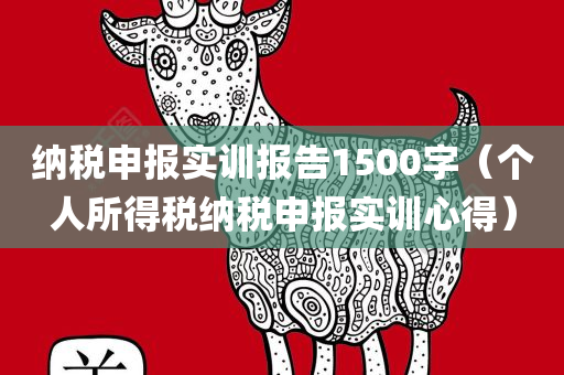 纳税申报实训报告1500字（个人所得税纳税申报实训心得）