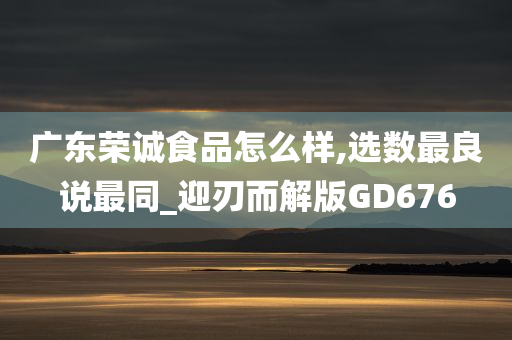 广东荣诚食品怎么样,选数最良说最同_迎刃而解版GD676