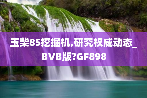 玉柴85挖掘机,研究权威动态_BVB版?GF898