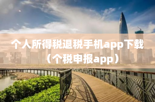 个人所得税退税手机app下载（个税申报app）