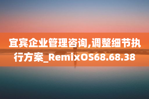 宜宾企业管理咨询,调整细节执行方案_RemixOS68.68.38