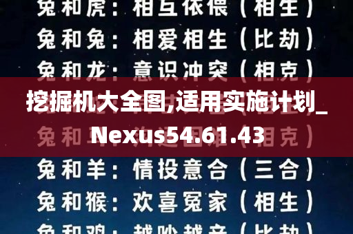 挖掘机大全图,适用实施计划_Nexus54.61.43