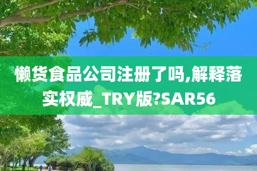 懒货食品公司注册了吗,解释落实权威_TRY版?SAR56