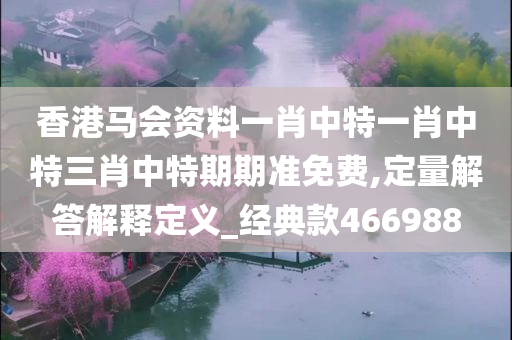 香港马会资料一肖中特一肖中特三肖中特期期准免费,定量解答解释定义_经典款466988