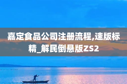 嘉定食品公司注册流程,速版标精_解民倒悬版ZS2