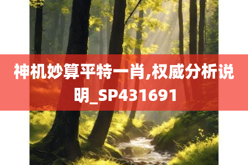 神机妙算平特一肖,权威分析说明_SP431691