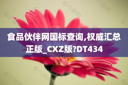 食品伙伴网国标查询,权威汇总正版_CXZ版?DT434