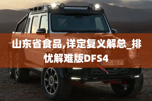 山东省食品,详定复义解总_排忧解难版DFS4