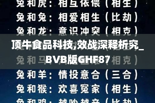 顶牛食品科技,效战深释析究_BVB版GHF87