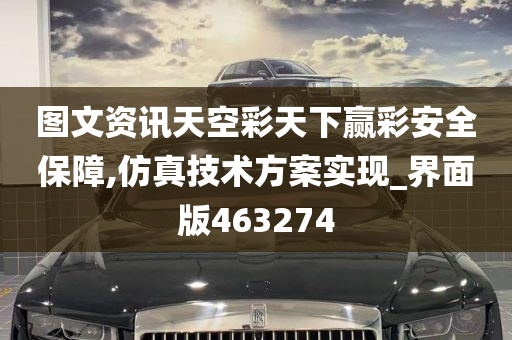 图文资讯天空彩天下赢彩安全保障,仿真技术方案实现_界面版463274