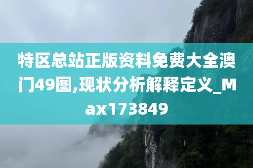 特区总站正版资料免费大全澳门49图,现状分析解释定义_Max173849